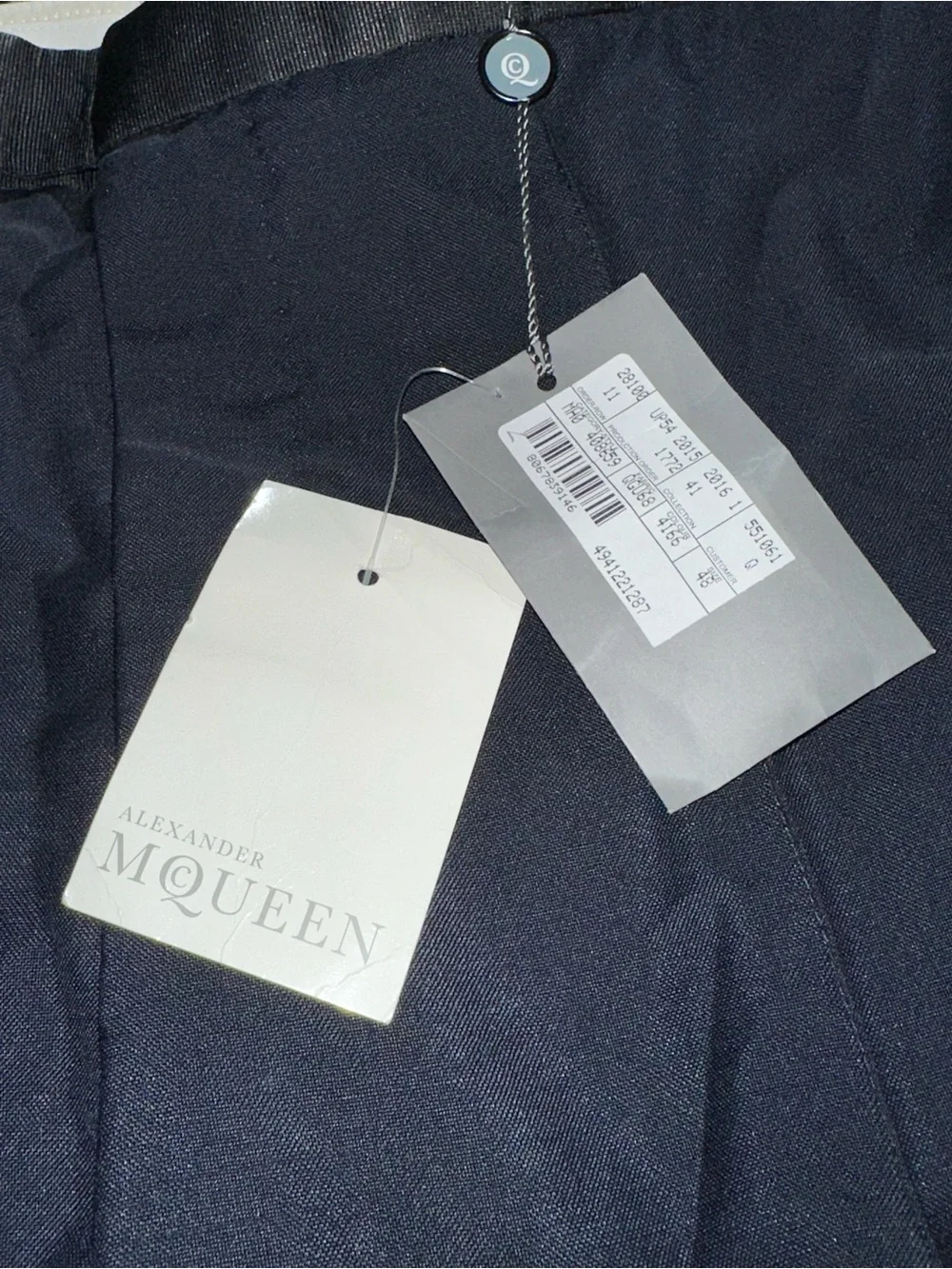 NWT Alexander Mcqueen  Tuxedo Trousers Sz 48